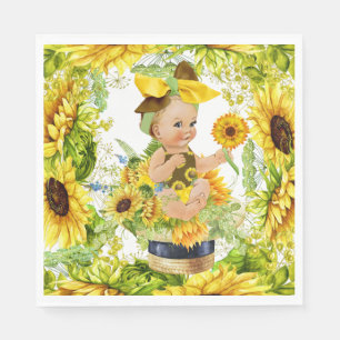 Wertvoll Baby Sunflower Party Goods Serviette