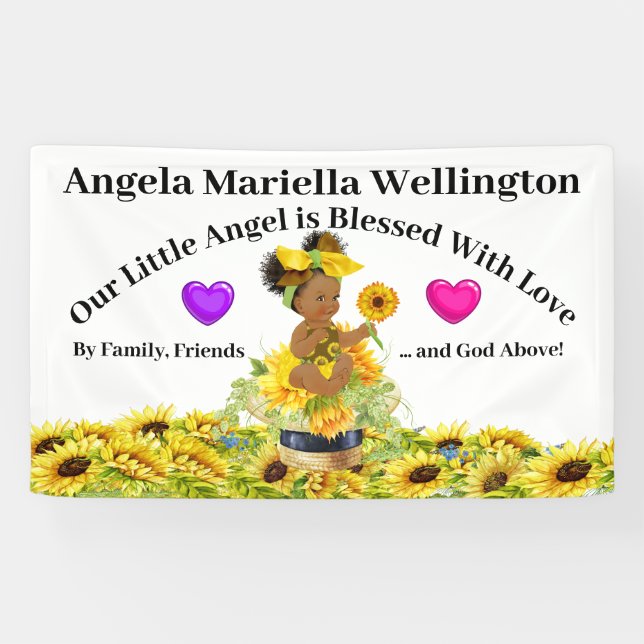 Wertvoll Baby Sunflower Theme Banner (Horizontal)