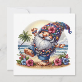 Wertvoll Beach Gnome - Themeneinladung Einladung