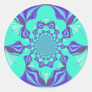 Wertvoll Blau Runder Aufkleber