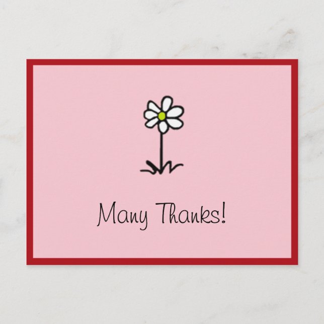 Wertvoll Daisy Vielen Dank Personalisierte Karte (Vorderseite)