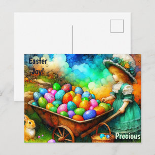 WERTVOLL ~ EASTER MÄDCHEN ~ Alkoholtinten - Abbild Postkarte