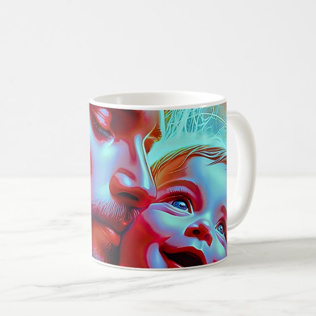 Wertvoll Father Baby Bond Kaffeetasse (VorderseiteRechts)