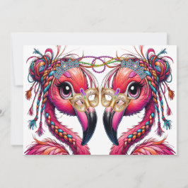Wertvoll Flaunty Flamingos Einladung
