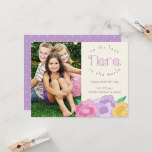 Wertvoll Florals Happy Mother Day Nana Card Karte