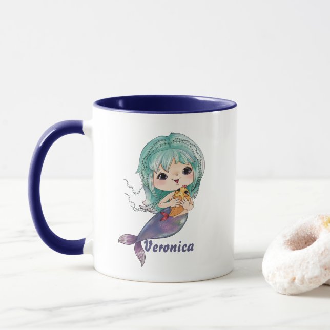 Wertvoll Mermaid Tasse (Mit Donut)