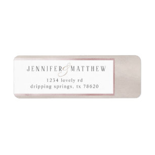 Wertvoll Pearl Etikett der Hochzeitrücksendeadre