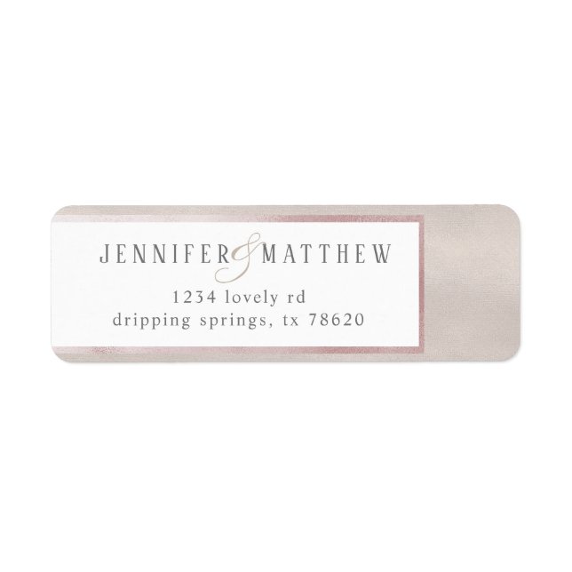 Wertvoll Pearl | Etikett der Hochzeitrücksendeadre (Vorne)