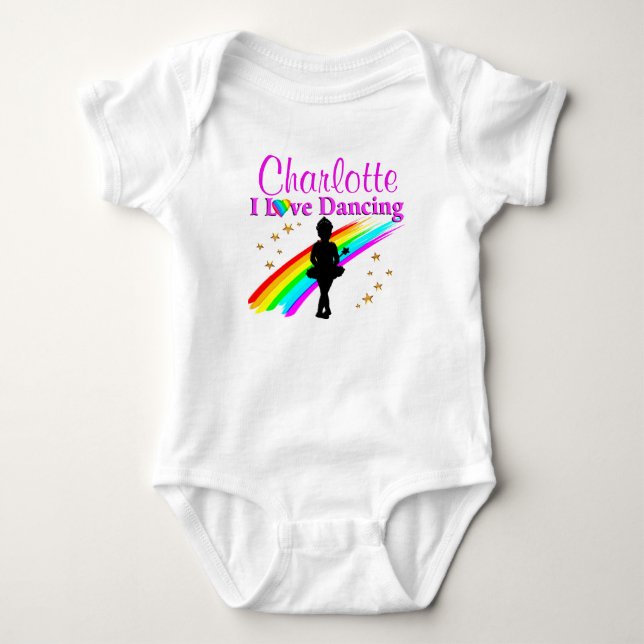WERTVOLL PERSONALISIERTE BALLERINA TUTU BABY T-SHIRT (Vorderseite)