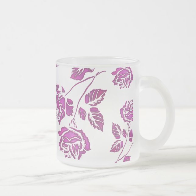 Wertvoll Rosa Rose Mattglastasse (Rechts)