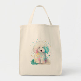 Wertvoll Snowy Poodle Tragetasche