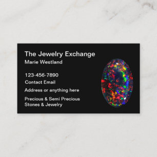 Wertvoll Stone Jeweler Jewelier Theme Business Car Visitenkarte