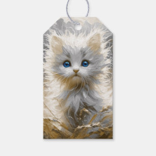Wertvoll White Kitten Geschenkanhänger