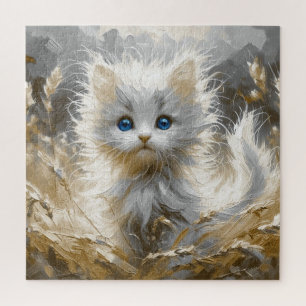 Wertvoll White Kitten Puzzle