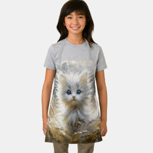 Wertvoll White Kitten Schürze
