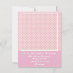 Wertvolle Ankündigung von Pearl Baby Girl