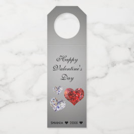 Wertvolle Elegant Diamond Hearts Flaschenanhänger