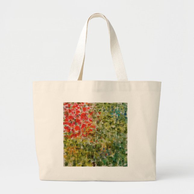 Wertvolle Mohnblumen-Tasche Jumbo Stoffbeutel (Vorne)