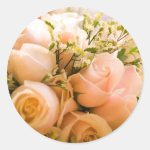 WERTVOLLE PEACH WEDD ROSE UMSCHLAG AUFKLEBER STICK