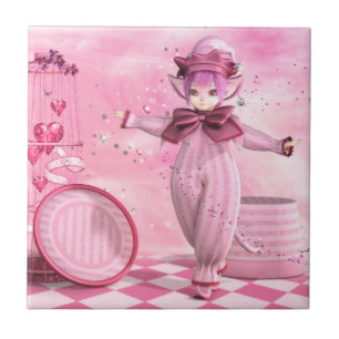 Wertvolle rosa Whimsy Keramik-Fliese Fliese