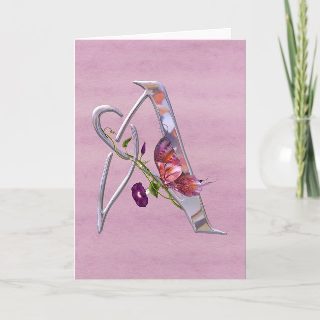 Wertvolle Schmetterlings-Initiale A (Vorderseite)