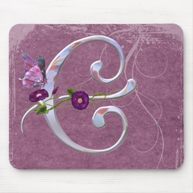 Wertvolle Schmetterlings-Initiale C Mousepad (Vorne)