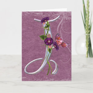 Wertvolle Schmetterlings-Initiale J