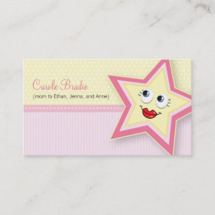 Wertvolle Star Mama Card Baby Pink Business Card Telefonnummerkarte