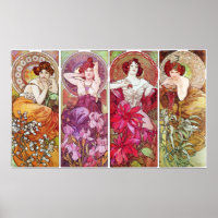 Wertvolle Steine und Blume, Alphonse Mucha