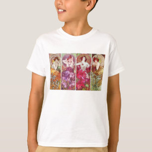 Wertvolle Steine und Blumen, Alphonse Mucha T-Shirt