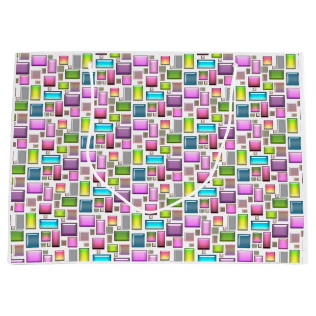 Wertvolle Steine und Perlmutt Große Geschenktüte (Vorderseite)