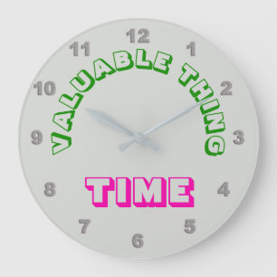 Wertvolle "Time" Wall Clock Große Wanduhr