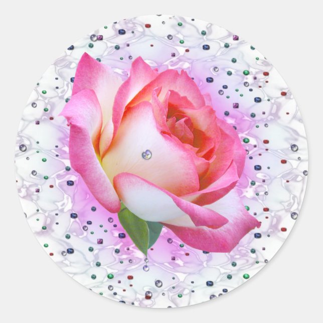 Wertvolle Valentine-Rose, Aufkleber (Vorderseite)