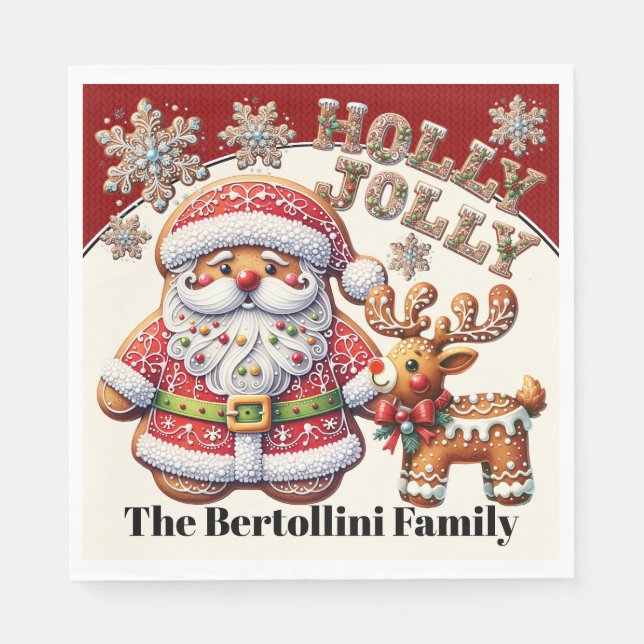 Wertvolle Weihnachtsmatte Serviette (Vorderseite)