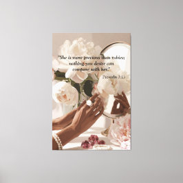 "Wertvoller als Rubies" Leinwanddruck