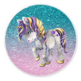 Wertvoller Einhorn-Keramik Keramikknauf