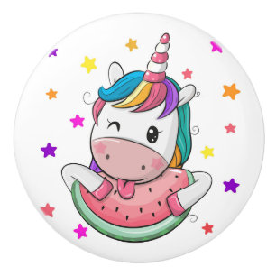 Wertvoller Einhorn-Keramik Keramikknauf