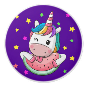 Wertvoller Einhorn-Keramik Keramikknauf