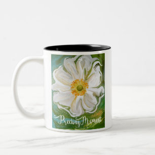 Wertvoller Moment - Anemone Blume Power Zweifarbige Tasse