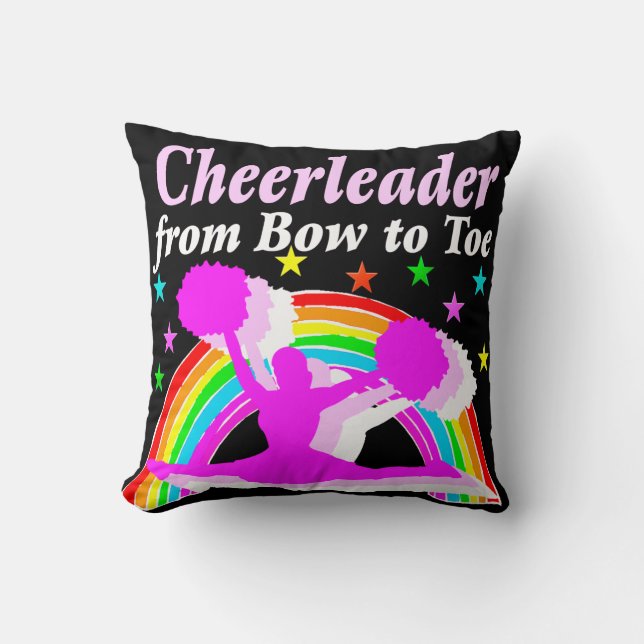 WERTVOLLER PINK-CHEERLEADER VON BOW BIS TOP-DESIGN KISSEN (Vorderseite)