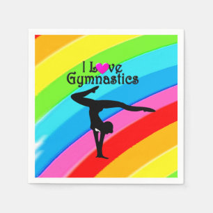 WERTVOLLER RAINBOW I LIEBTE GYMNASTIKNAPKINE SERVIETTE