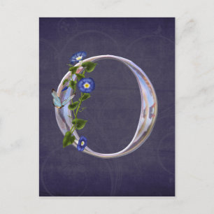 Wertvoller Schmetterling Initial O Postkarte