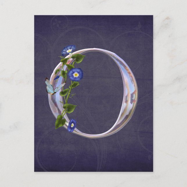 Wertvoller Schmetterling Initial O Postkarte (Vorderseite)