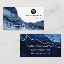 Wertvoller Stein der Marine und der Silver Agate