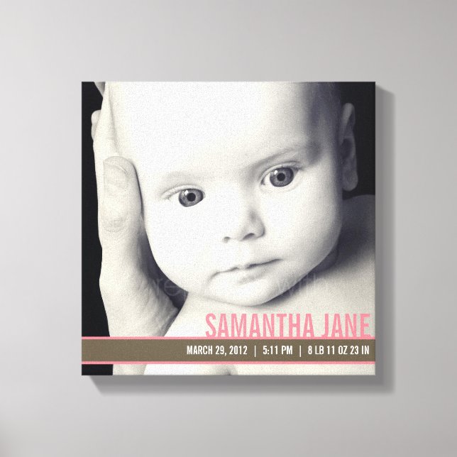 Wertvolles Band Kinderzimmer Leinwand Art - Rosa (Vorderseite)