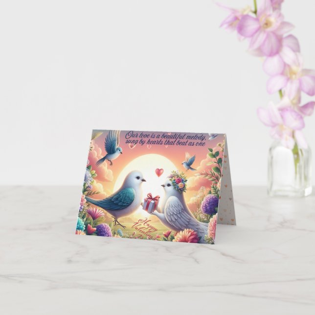 Wertvolles Geschenk der Liebe - Romantischer Valen Karte (Orchidee)