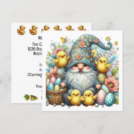 Wertvolles Gnome Osterthema Einladung