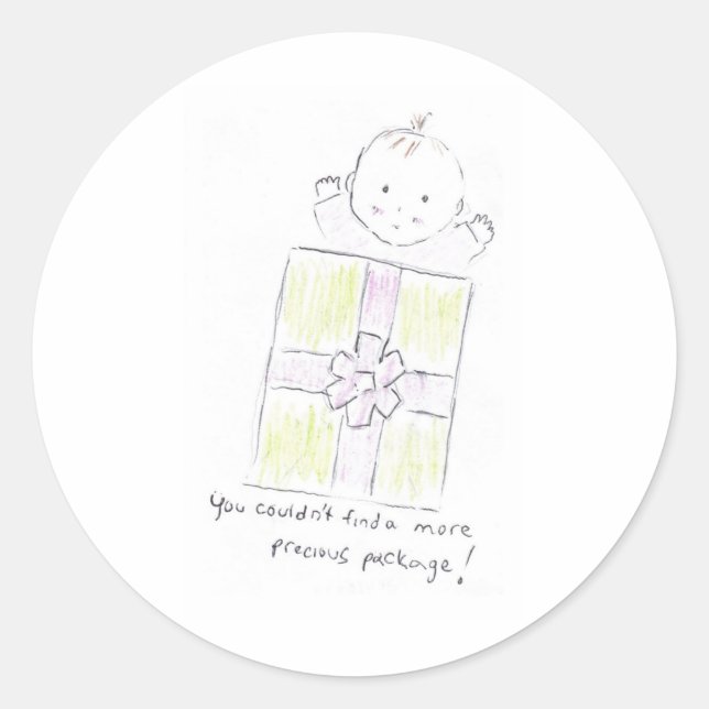 Wertvolles Paket Runder Aufkleber (Vorderseite)