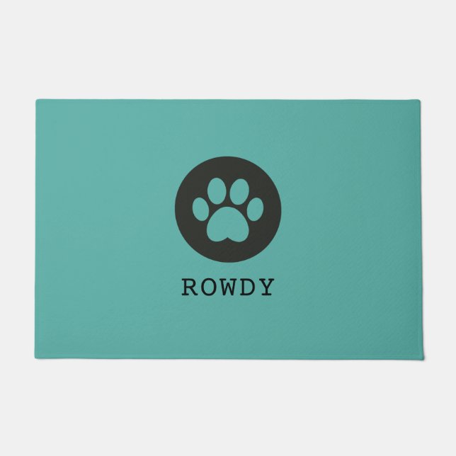 Wertvolles Pawcels-Logo für kundenspezifische Lebe Fußmatte (Vorderseite)