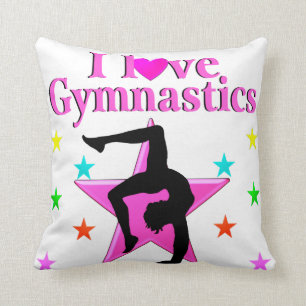 WERTVOLLES PINK I LIEBE GYMNASTICS-DESIGN KISSEN